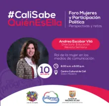 #CaliSabeQuiénEsElla reconoce a las panelistas del foro: Mujeres y Participación Política