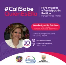#CaliSabeQuiénEsElla reconoce a las panelistas del foro: Mujeres y Participación Política