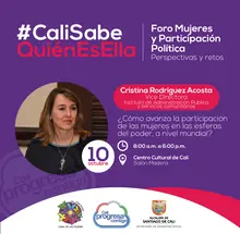 #CaliSabeQuiénEsElla reconoce a las panelistas del foro: Mujeres y Participación Política