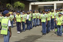 Patrulla escolar en formación