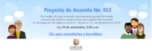 Convocatoria proyecto de acuerdo 053