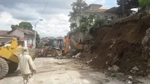 Personal de Infraestructura estabilizó muro de contención de San Antonio