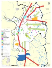 Mapa 77. Esquema de concentración de equipamientos existentes en zona urbana (2012)_min|