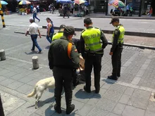 Toma preventiva de la policía en el centro de Cali