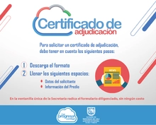 Certificado de adjudiacación 