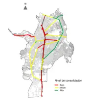 Mapa consolidación funcional - Corredor estratégico