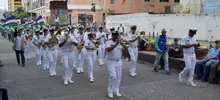 La banda marcial de la Fuerza Naval del Pacífico se lució en la Plaza de Cayzedo de Cali