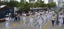 La banda marcial de la Fuerza Naval del Pacífico se lució en la Plaza de Cayzedo de Cali
