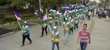 La banda marcial de la Fuerza Naval del Pacífico se lució en la Plaza de Cayzedo de Cali