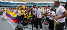 Las estrellas del fútbol vallecaucano y los caleños le cumplieron a Jeison Aristizábal y a su Fundación  Asodisvalle
