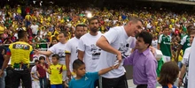 Las estrellas del fútbol vallecaucano y los caleños le cumplieron a Jeison Aristizábal y a su Fundación  Asodisvalle