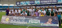 Las estrellas del fútbol vallecaucano y los caleños le cumplieron a Jeison Aristizábal y a su Fundación  Asodisvalle
