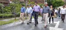 Alcalde Armitage verificó el progreso en obras de la Comuna 3