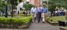 Alcalde Armitage verificó el progreso en obras de la Comuna 3