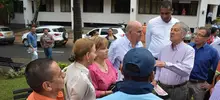 Alcalde Armitage verificó el progreso en obras de la Comuna 3
