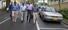 Alcalde Armitage verificó el progreso en obras de la Comuna 3