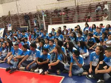Selección Colombia de voleibol compartió con niños beneficiarios de Deporvida