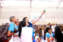 Selección Colombia de voleibol compartió con niños beneficiarios de Deporvida