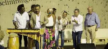 Artistas del Festival Petronio Álvarez dialogaron sobre industrias culturales con el presidente Duque y el alcalde Armitage.
