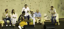 Artistas del Festival Petronio Álvarez dialogaron sobre industrias culturales con el presidente Duque y el alcalde Armitage.