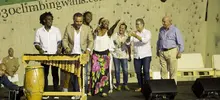 Artistas del Festival Petronio Álvarez dialogaron sobre industrias culturales con el presidente Duque y el alcalde Armitage.