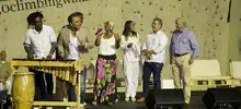Artistas del Festival Petronio Álvarez dialogaron sobre industrias culturales con el presidente Duque y el alcalde Armitage.