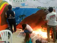 Mural interactivo fue la sensación en el Quilombo del Festival Petronio Álvarez