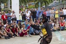El circo Incubaxion Teatro invitó a conservar el medio ambiente.