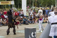 El circo Incubaxion Teatro invitó a conservar el medio ambiente.