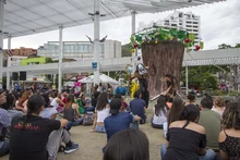 El circo Incubaxion Teatro invitó a conservar el medio ambiente.