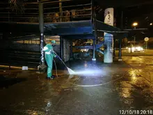 114 áreas públicas de la ciudad fueron lavadas y limpiadas 