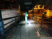 114 áreas públicas de la ciudad fueron lavadas y limpiadas 