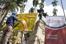 Arte gráfico en vivo y fútbol: protagonistas en el primer día del Encuentro de Culturas Urbanas 