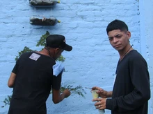 Habitantes de calle del sector de Santa Elena disfrutaron de una jornada de peluquería
