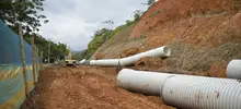 Ya se avanza en los trabajos de estabilización de los taludes en la ampliación de la vía a Pance