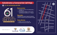 Conozca los cierres y desvíos durante los días de la Feria de Cali 