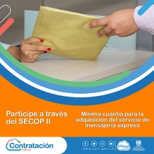 Participe en mínima cuantía para la contratación del servicio de mensajería expresa