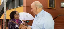 En nuevo recorrido por los territorios rurales, Armitage compartió con habitantes de El Saladito