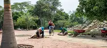 Secretario de Infraestructura exige a contratista del parque lineal acelerar trabajos