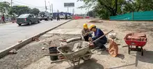 Secretario de Infraestructura exige a contratista del parque lineal acelerar trabajos