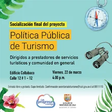 Socialización final del proyecto Política Pública de Turismo 