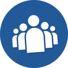 icono participación azul 
