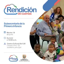 La Secretaría de Bienestar Social rendirá cuentas sobre la gestión por la primera infancia en Cali