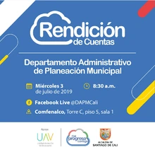 Rendición de Cuentas Departamento Administrativo de Planeación Municipal