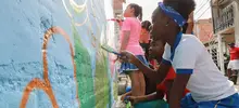 Con arte y deporte se transforma la comunidad del barrio Mojica II.