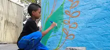 Con arte y deporte se transforma la comunidad del barrio Mojica II.