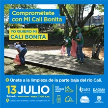 Participe en la nueva jornada de limpieza del río Cali que organiza la Alcaldía de Cali y Gases de Occidente