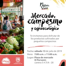Merquemos este sábado 13 de julio en la plaza de mercado Porvenir