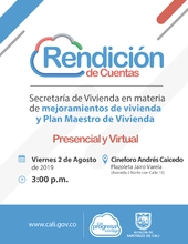 Segunda Rendición de Cuentas - Viernes 2 de Agosto de 2019