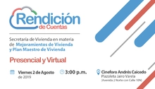 Acompáñanos a la Segunda Redición de Cuentas de Vivienda